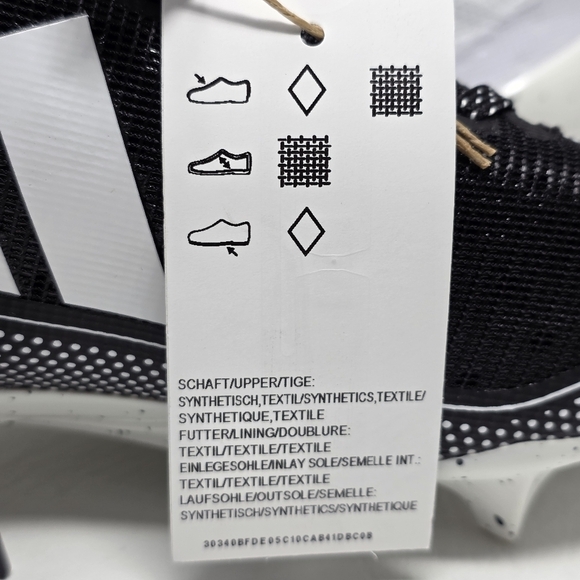 Adidas Adizero Electric Men Size 12 Cleats Snack Attack White Black IE4401 New